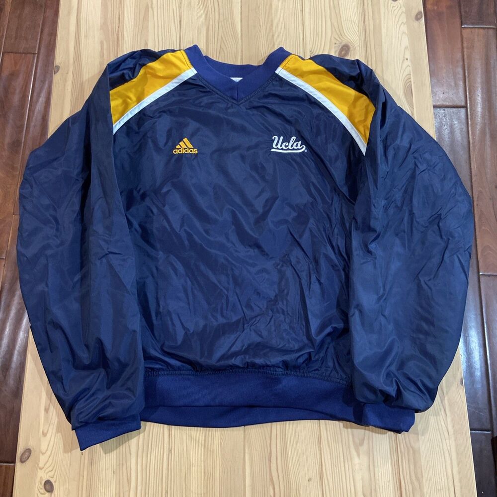 Vintage 90s Adidas UCLA Bruins Pullover Windbreaker - Blue & Yellow Small